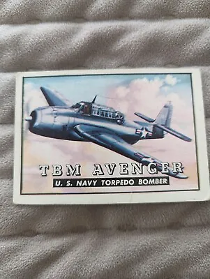 1952 Topps Wings #74 TBM Avenger U.S. Navy Torpedo Bombers VG+ • $1.99