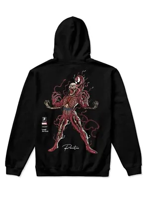 Primitive Marvel X Nychos Carnage Mens Hooded Sweatshirt Size XL Black New • $69.95