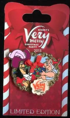 WDW Mickey's Very Merry Christmas Party 2015 Captain Hook Smee LE Disney Pin • $9.95