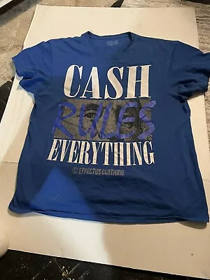 Cash Rules Everything Short Sleeve T-shirteffectual Clothing Sz. Large A3-A53 • $19.96