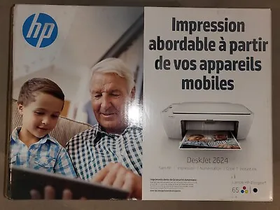 HP Deskjet 2624 All-In-One Wireless Printer Copy Scan Print Instant Ink WHITE • $49.99