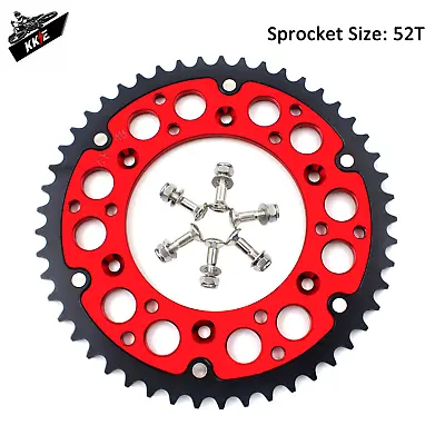 KKE Rear Hybrid 52T Sprocket For HONDA CR125R CR250R CRF250X 450X CRF450R 250R • $59.99