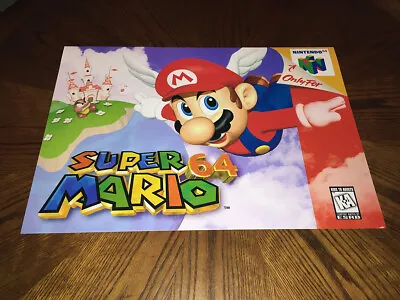 Super Mario 64 N64 Box Art Retro Video Game 24  Poster Print Nintendo 64 • $14.99