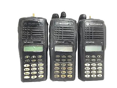 Lot Of 3 Motorola Mtx8250 Aah25uch6gb6an Handie-talkie Radios • $129.99