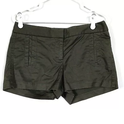 J Crew Womens Size 4 Shorts 3  Olive Green Chino Cotton Solid • $8.83