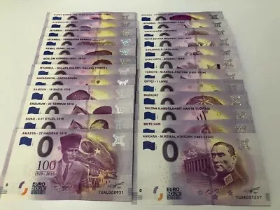 £163.95 • Buy 0 Euro Souvenir Banknotes - Turkey Set - 24 Pcs UNC - 2019 Till 2022