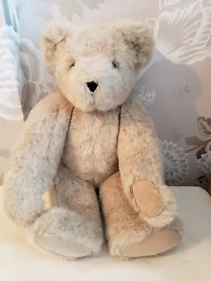 Vintage 1984 Vermont Teddy Bear Plush Stuffed Animal 17in Beige Jointed Made USA • $19.99