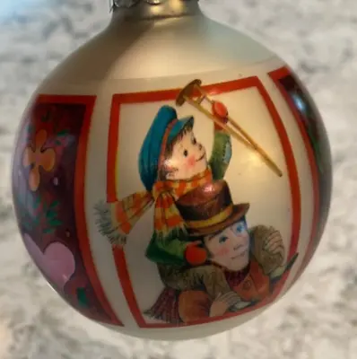 A Christmas Carol Fragile Glass Bulb Featuring Tiny Tim Ornament Christmas Decor • $12