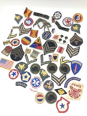 Large Lot Of U.S. Military Patches And Insignias Various Eras Ranks & Branches • $4.25