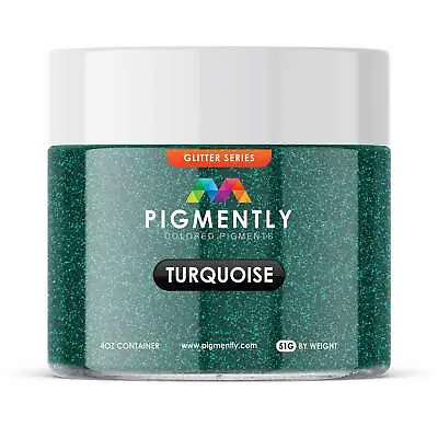 $6 • Buy Turquoise Epoxy Mica Powder Pigment Glitter Turquoise By PIGMENTLY