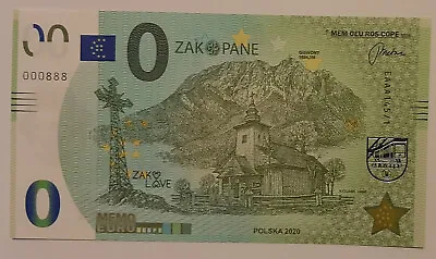 GREAT NUMBER 888 Memo Euro ZAKOPANE 2020 UNC Souvenir Note First POLSKA Edition • £47.49