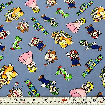 Mario And Friends 2019 Nintendo Springs Creative Cotton Fabric By The HALF YARD • $8