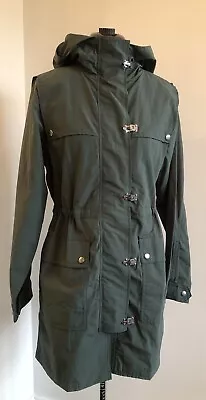 J Crew Lightweight Mid Length Hooded Zip Metal Toggles Jacket Size XS NEW! • $59.95
