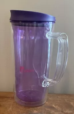 Bubba Brand Envy Mug Sweat Resistant Water Bottle Clear/Purple Lid 32 Oz • $22.95