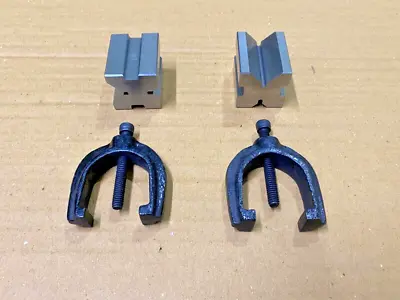 Precision Engineers All Steel Vee Block Clamp Set V Matched Pair 1-5/8  X 1-1/4  • $35.99