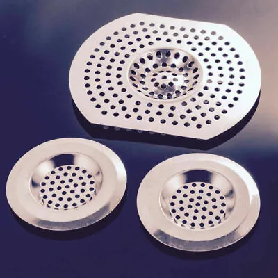 3 X Stainless Steel Sink Bath Plug Hole Strainer Basin Hair Trap Drainer Cover • £3.39