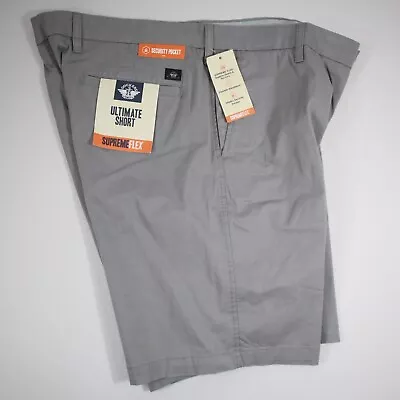 Dockers Supreme Flex Ultimate Shorts Mens 38x9 Security Pocket Gray $60 NEW! • $36.49