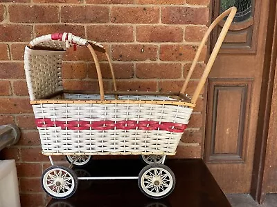 Vintage Doll Pram Cane Vinyl Retro 1970s • $35