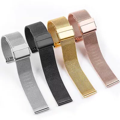 8mm-26mm Milanese Mesh Bracelet Stainless Steel Watch Strap Band Wrist Strap • $5.99