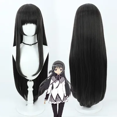 Cosplay Akemi Homura Puella Magi Madoka Magica Anime Long Hair Wigs Hairpiece • $42.99