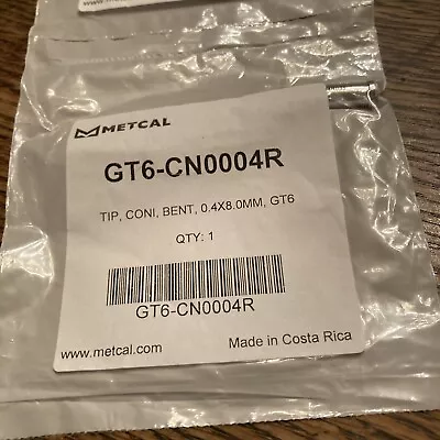 Metcal GT6-CN0004R- GT Tip T6 ConicalBentReach 0.4 By 8.0mm Lot  0f 4 • $21