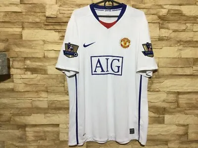 MANCHESTER UNITED 2008 2009 Away Football Shirt Soccer Jersey Nike Sz XL • $42.99