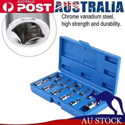 13pcs Torx Star Bit Socket Set Tamper Proof T8-T70 3/8'' 1/2'' 1/4  Drive W/Case • $19.99