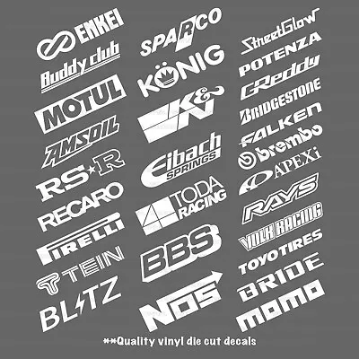 Automotive Sponsor Logos 12 Random Decals Stickers V1.2 Car Racing Turbo Drift • $13.99