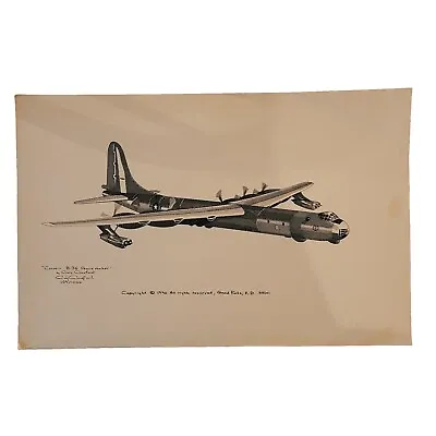 Convair B-36 Peacemaker Art Print Signed Craig Crawford 1990 11  X 17  109/1000 • $19.99