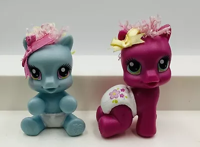 2008 HASBRO MY LITTLE PONY 2.75  NEWBORN CUTIES BABY Rainbow Dash And Cheerale • $16.60