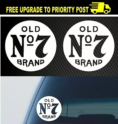 $6.80 • Buy 2x Whiskey No7 Circle Logo Jack Daniels Car Vinyl Decal Sticker Quality America
