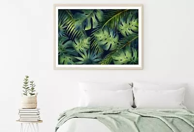 Green Leaves Watercolor Painting Print Premium Poster High Quality Choose Sizes • $23.90