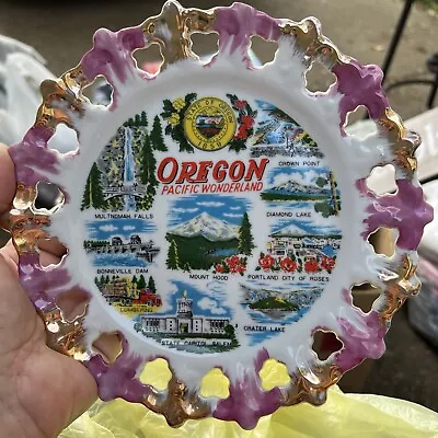 Oregon Pacific Wonderland Collectible Plate/Smith Western Japan • $9.98