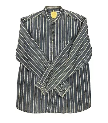 Wahmaker Frontier Western Shirt Size L 100% Cotton Striped Long Sleeve Buttonup • $36.99