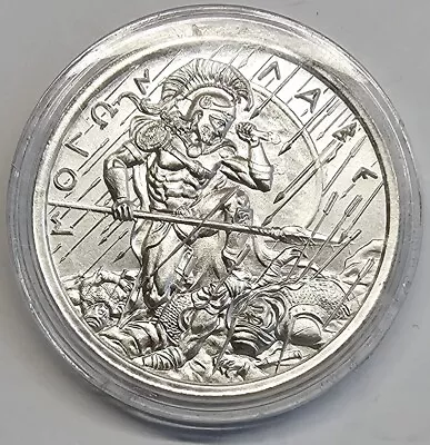 1 Oz .999 Silver Round High Relief - Molon Labe Spartan Integlio Mint • $37.48