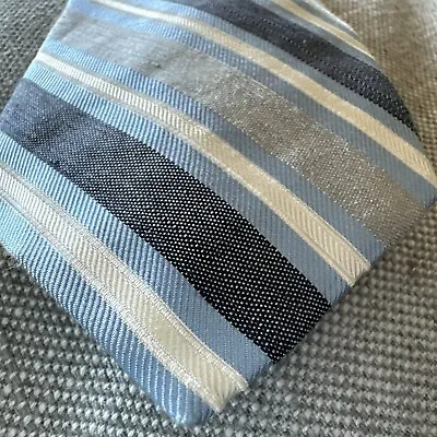 Stitch’s Silk Linen Blend Striped Textured Tie Men Orig $150 • $4.95