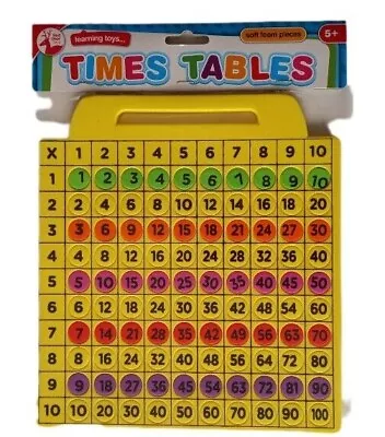 Learning Toys Times Tables Soft Foam Pieces Multi Coloured Educational Toy Fun • £4.50