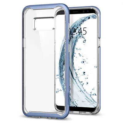 For Galaxy S8 Plus Case Spigen Neo Hybrid Crystal Protective Cover - Blue Coral • £3.99