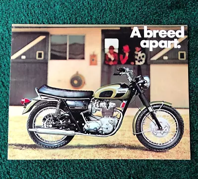 Orig 1970 Triumph Motorcycle Sales Brochure Bonneville Tiger 650 Trophy 500 250 • $34.95