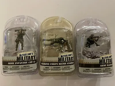 McFarlane's Military Series 1 Lot Ranger & Infantry AT-4 Recon Sniper Rare NIB • $40