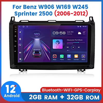 For Mercedes Benz B200 Sprinter 2500 Car Radio Stereo GPS Navi Android12 Carplay • $209.99