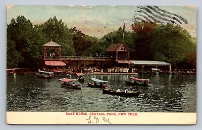 Postcard New York City Central Park Boat House 1908 F246 • $7.95