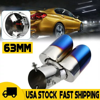 Blue Pro Car Rear Exhaust Pipe Tail Muffler Tip Auto Accessories Replace Kit US • $11.72