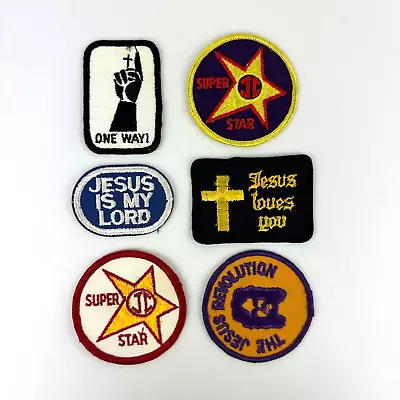 Vintage Jesus Christ Sew On Patches 70s 80s Lot Of 6 Christianity Religious • $25.99