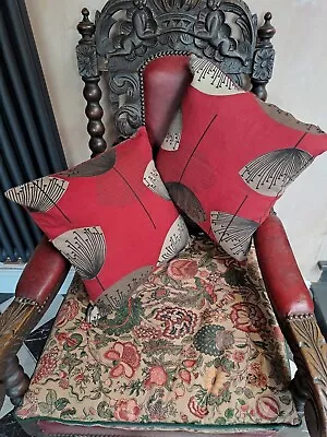 2x Dandelion Clocks Cushions Red 45cm X 45cm • £15