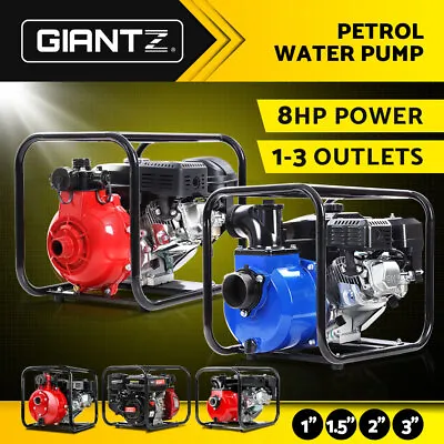 Giantz Petrol Water Pump 2  High Pressure Transfer Fire Fighting Irrigation 8HP • $189.95