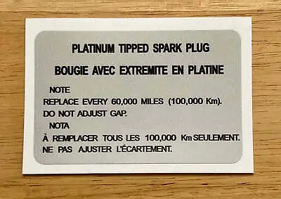 3000GT Stealth Platinum Spark Plug Decal Mitsubishi DSM Eclipse Talon Lancer Evo • $16.99