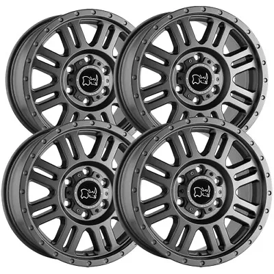 (Set-4) Black Rhino Yellowstone 17x8 6x130 +38mm Gunmetal Wheels Rims 17  Inch • $1092