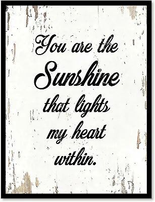 SpotColorArt You Are The Sunshine That Lights My Heart Within Handcrafted Canvas • £34.19