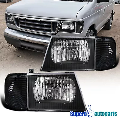 Fit 1992-2006 Ford E150 E250 E350 E450 E550 Econoline Van Headlight Corner Lamps • $99.98